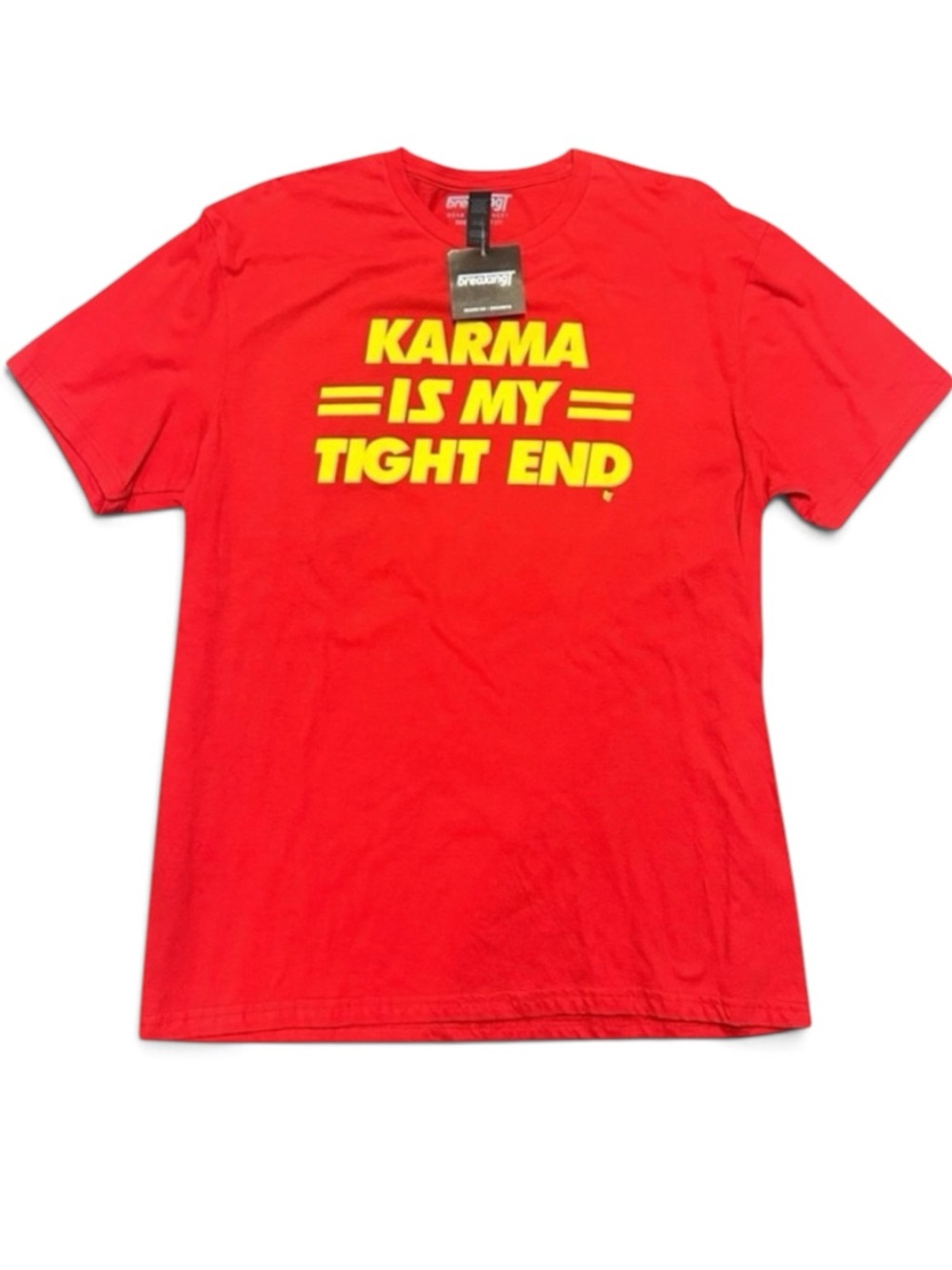 Taylor Swift Chiefs Shirt NWT BreakingT Karma Is My Tight End Size Large